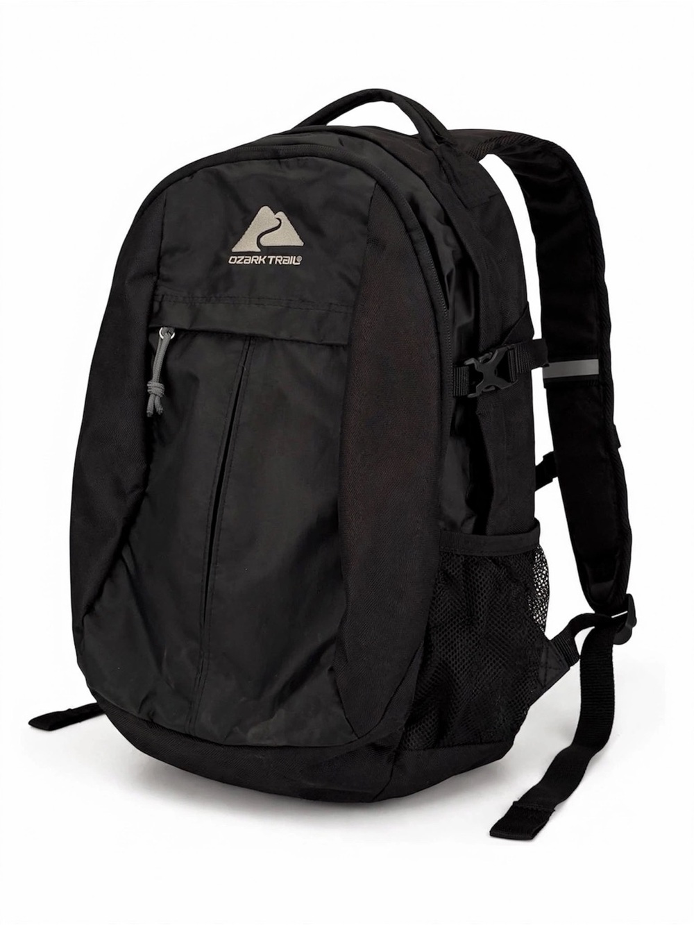 Ozark Trail Black Everyday Backpack with Reflective Logo